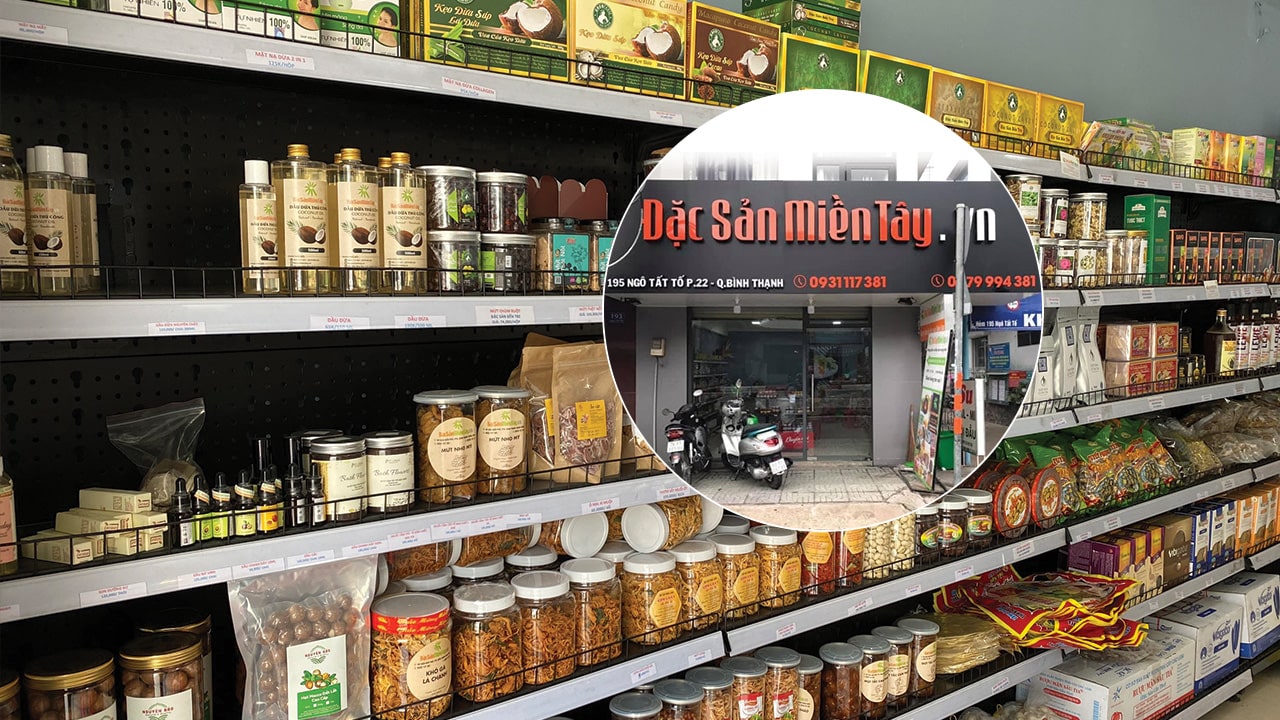 Cửa hàng Đặc sản miền Tây tại Thành phố Hồ Chí Minh - Chuyên cung cấp đặc sản chính gốc miền Tây, trong đó có tôm khô Cà Mau